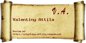 Valentiny Attila névjegykártya